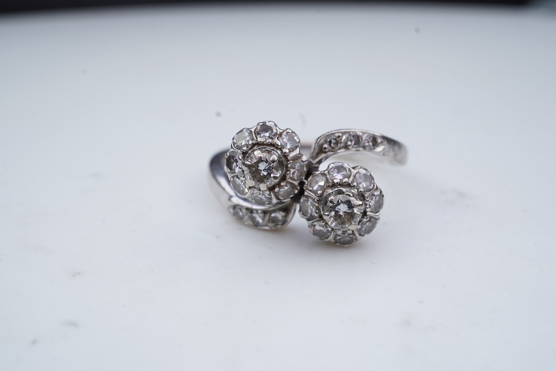 A diamond ring, mid 20th century